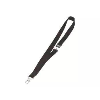 DURABLE Textile Lanyard 20 su karabino kabliuku, juodas, 10 vnt. (813701)