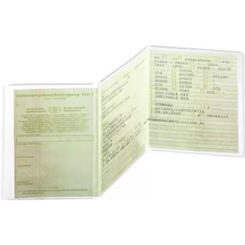DURABLE Trijų dalių informacinis stendas 210x105 mm, permatomas, 10 vienetų paketas (214219)