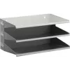 DURABLE VARICOLOR 3 pakopų A4 rūšiavimo lentyna, modulinis stalinis organizatorius, pilka su raudonu/žaliu/mėlynu padėklais 335910