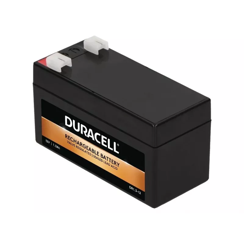 Duracell DR1.3-12 12V 1.3Ah VRLA baterija – priežiūros nereikalaujanti AGM