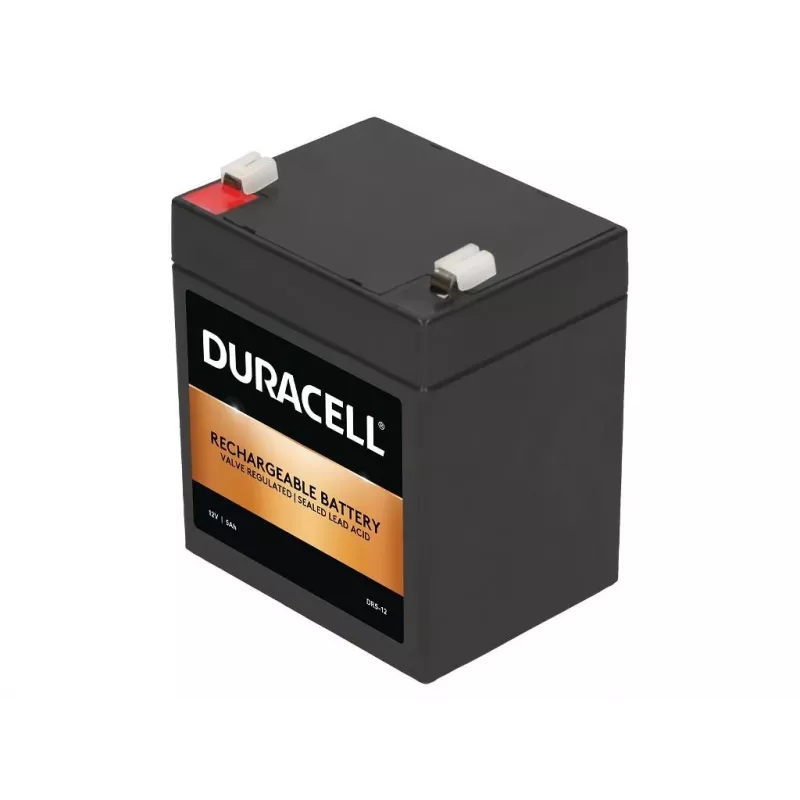 Duracell DR5-12 12V 5Ah VRLA įkraunama baterija – sandarus švino rūgšties akumuliatorius, AGM, nereikalaujantis priežiūros