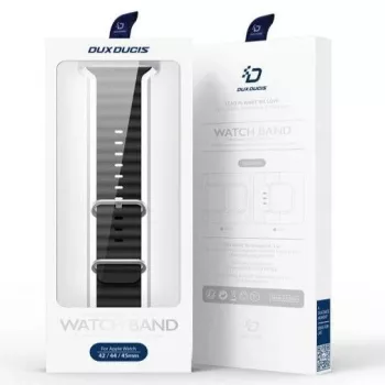 Dux Ducis Silikoninis dirželis, skirtas Apple Watch 42/44/45/46/49mm, juodas