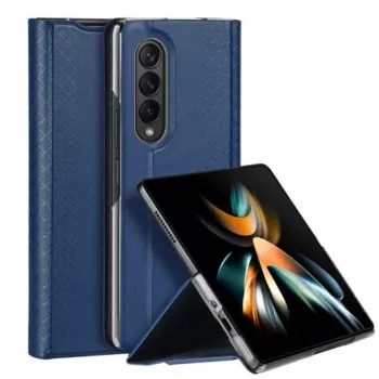 Dux Ducis Bril Series Flip Wallet Case, Samsung Galaxy Z Fold4, Tamsiai mėlyna