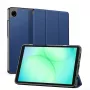 Dux Ducis Domo Series Tri-fold Stand PU Leather Tablet Cover, skirta Samsung Galaxy Tab A9 / Tab A11, mėlyna
