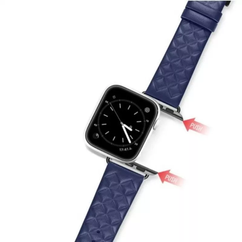 Dux Ducis odinis dirželis „Apple Watch“ 38/40/41 mm – mėlynas