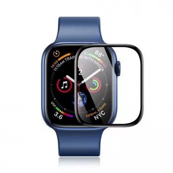 Dux Ducis LCD PMMA apsauginis stiklas su rėmeliu, skirtas Apple Watch 10 46 mm, juodas