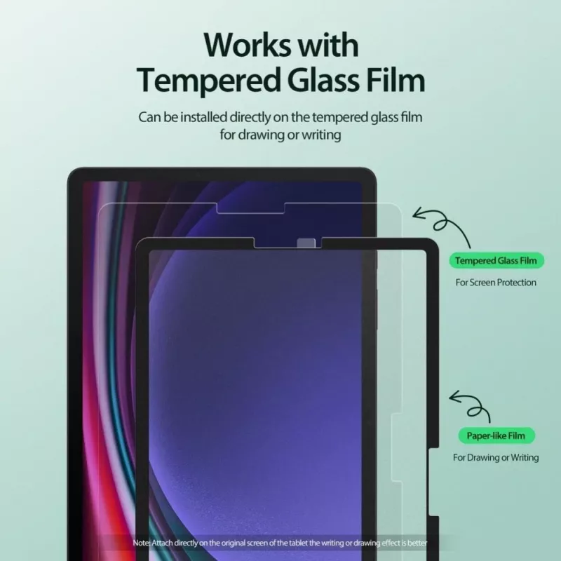 Dux Ducis NAAD Paper Like Screen Protector, skirtas Samsung Galaxy Tab S9 (11 colių) – matinė PET plėvelė