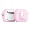 Dux Ducis PECQ Series PC+TPU dangtelis su kabliuku Apple AirPods Pro 3, baltos/rožinės spalvos