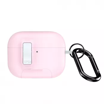 Dux Ducis PECQ Series PC+TPU Dangtelis su Kabliuku, skirtas Apple AirPods Pro (2-osios kartos) Baltas Rožinis