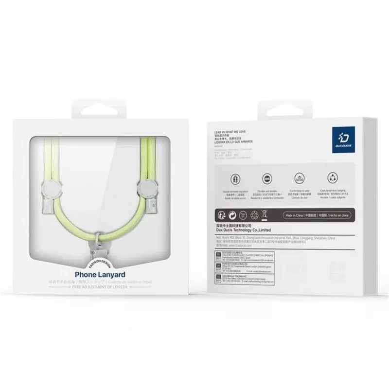 DUX DUCIS Plaz Cross-Body Telefono dirželis Žalias/Geltonas