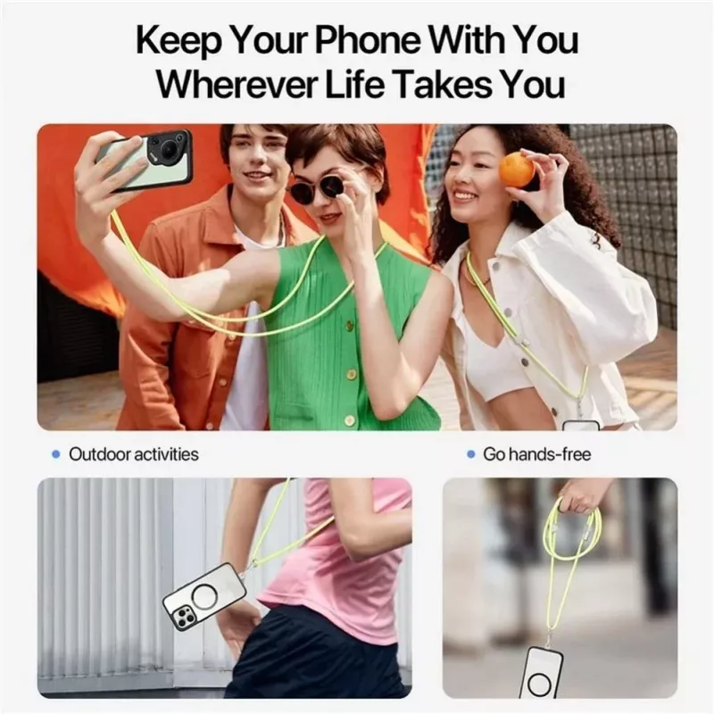 DUX DUCIS Plaz Cross-Body Telefono dirželis Žalias/Geltonas
