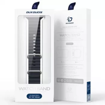 Dux Ducis Silicone Watch Strap, skirtas Apple Watch Series 8/7/6/5/4/3/2/SE (38/40/41 mm) - pilka