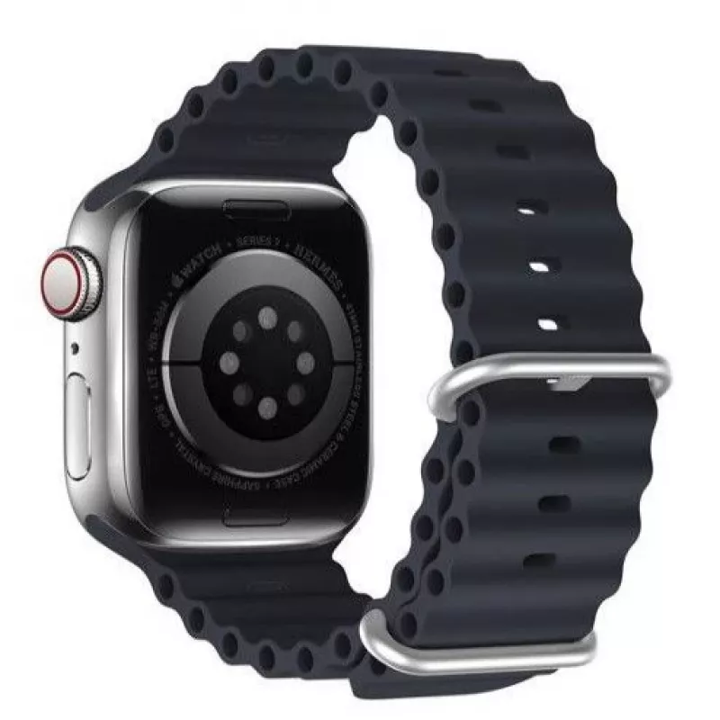 Dux Ducis Silicone Watch Strap, skirtas Apple Watch Series 8/7/6/5/4/3/2/SE (38/40/41 mm) - pilka