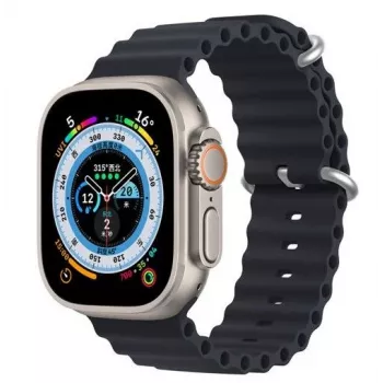 Dux Ducis Silicone Watch Strap, skirtas Apple Watch Series 8/7/6/5/4/3/2/SE (38/40/41 mm) - pilka