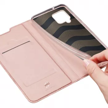 DUX DUCIS Skin Pro Flip Case, skirtas Samsung Galaxy A54 5G, rožinė, PU oda su kortelių kišene ir stovu