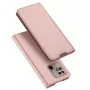 Dux Ducis Skin Pro Flip Case, skirtas Xiaomi Redmi 10C, PU oda su kortelių kišene ir stovu, rožinė