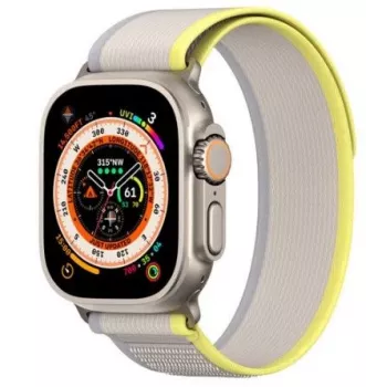Dux Ducis Sport Velcro Strap, Apple Watch 9 / 8 / 7 / 6 / SE / 5 / 4 / 3 / 2 / 1 (38, 40, 41 mm), geltona