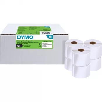 DYMO LabelWriter siuntimo ir vardo ženklelių etiketės, 54 x 101 mm, baltos, nuolatinis klijavimas, 220 etikečių rulone