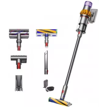 Dyson V15 Detect Absolute belaidis dulkių siurblys, nerūdijančio plieno, 240AW, LCD ekranas, 60 min veikimo trukmė