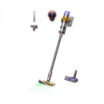 Dyson V15 Detect Absolute belaidis dulkių siurblys, nerūdijančio plieno, 240AW, LCD ekranas, 60 min veikimo trukmė