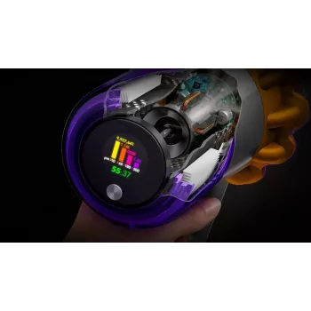 Dyson V15s Detect Submarine 2-in-1 belaidis dulkių siurblys, sausas ir šlapias, be maišelio, 0,77 l, nikelio/geltonos spalvos
