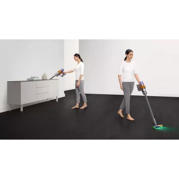 Dyson V15s Detect Submarine 2-in-1 belaidis dulkių siurblys, sausas ir šlapias, be maišelio, 0,77 l, nikelio/geltonos spalvos