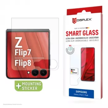 E.V.I. DISPLEX Smart Glass Samsung Galaxy Z Flip7/Z Flip8 – 9H grūdinto stiklo apsauga (skaidri, 0,33 mm) | Kur.lt