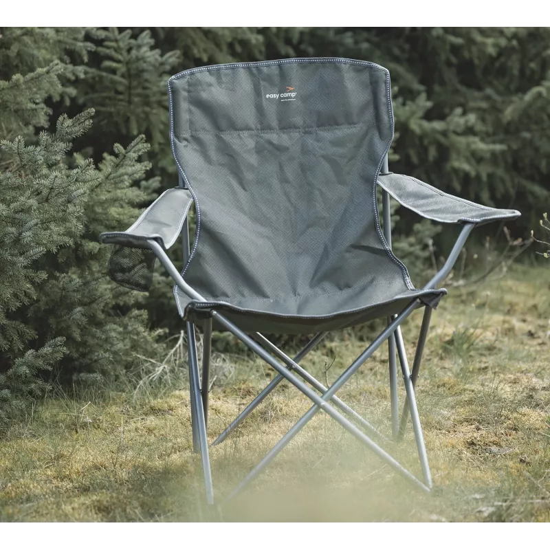 Easy Camp Spruce Arm Sulankstoma Kempingo Kėdė - Tamsiai Pilka, 110 kg Talpa
