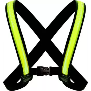 EasyPix StreetGlow L/XL LED Safety Vest for Adults - Rechargeable, 3 Modes, Black