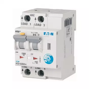 EATON AFDD-16/2/B/003-A 187204 lanko gedimų aptikimo įrenginys 2P B16A 30mA A tipo