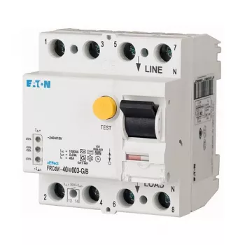 Eaton FRCDM-40/4/003-G/B Skaitmeninis B tipo apsaugos nuo nuotėkio srovės įtaisas (RCD) 40A 4 polių 30mA 230/400V AC DIN bėgelis