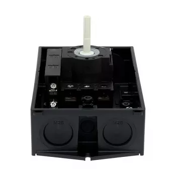 Eaton P1-25/I2/SVB-SW/HI11 3 polių pagrindinis jungiklis 25A, montuojamas ant paviršiaus, juoda/balta
