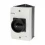 Eaton P1-25/I2/SVB-SW/HI11 3 polių pagrindinis jungiklis 25A, montuojamas ant paviršiaus, juoda/balta
