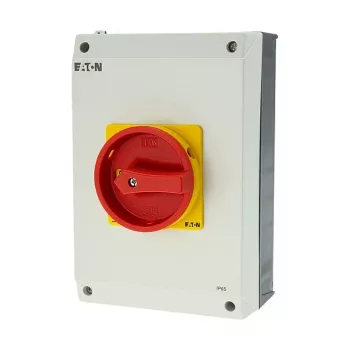 Eaton P3-63/I4/SVB 3 polių pagrindinis jungiklis su avariniu stabdymu, 63 A, paviršinis montavimas, IP65 | Kur.lt