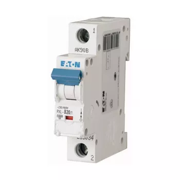 Eaton PXL-B20/1 miniatiūrinis automatinis jungiklis 20A 1 poliaus B tipo 10kA DIN bėgeliui