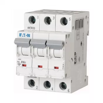 Eaton PXL-C16/3 miniatiūrinis automatinis jungiklis, C kreivė, 3 polių, 16 A, 10 kA, 236426