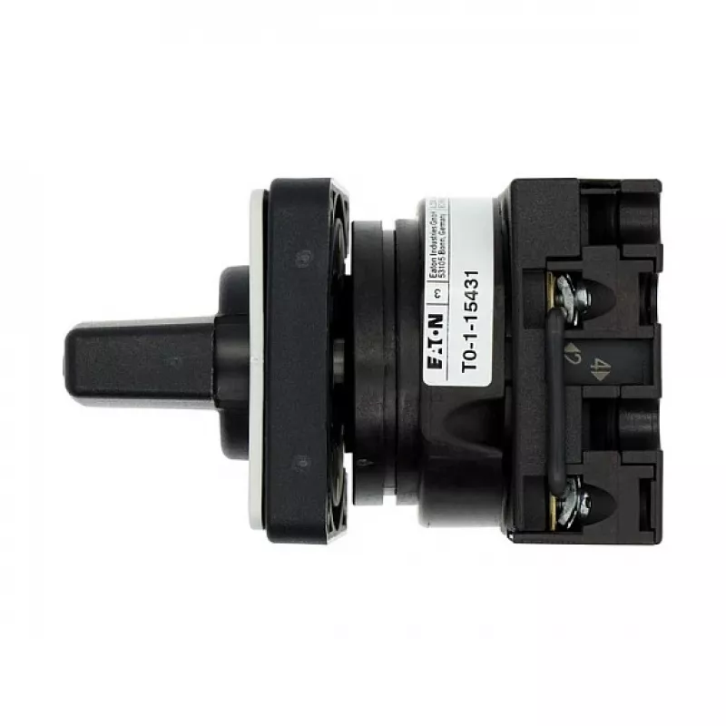 Eaton T0-1-15431/E 1 poliaus kumštelinis jungiklis 20A, 690V AC, juodas/pilkas, priekinis montavimas, IP65