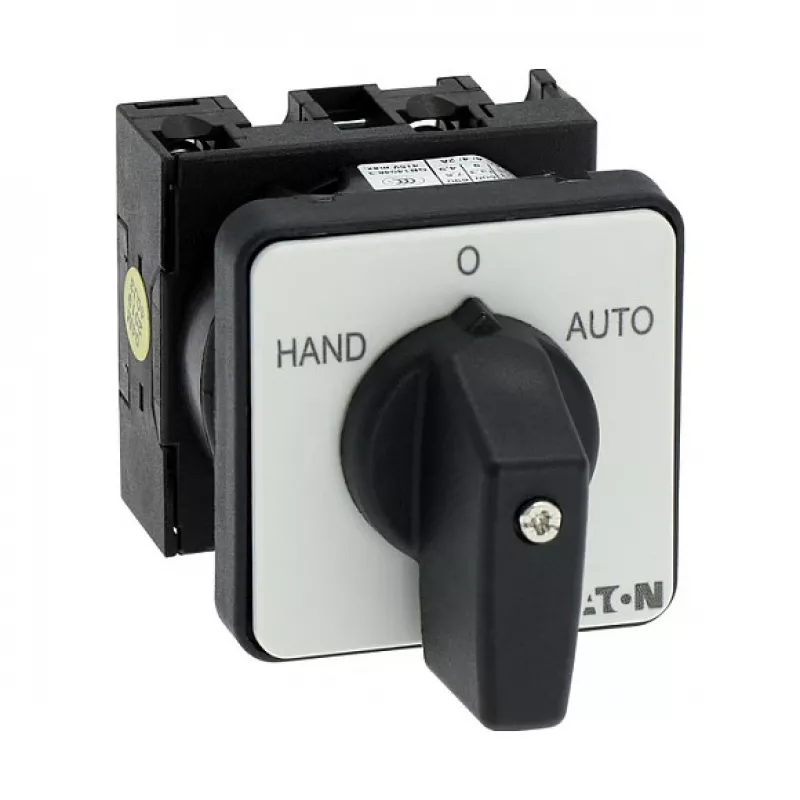 Eaton T0-1-15431/E 1 poliaus kumštelinis jungiklis 20A, 690V AC, juodas/pilkas, priekinis montavimas, IP65