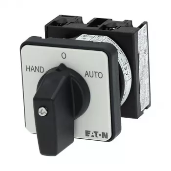 Eaton T0-1-15431/E 1 poliaus kumštelinis jungiklis 20A, 690V AC, juodas/pilkas, priekinis montavimas, IP65
