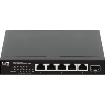 Eaton Tripp Lite Series Desktop Gigabit Ethernet Unmanaged Switch PoE+ Pass-Through 5-Port 2,5 Gbps 70W Metal