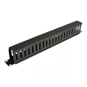 Eaton Tripp Lite Series Horizontalus kabelių tvarkytuvas stelažui (pirštų kanalas) 1URM - juodas - 1U - 19 colių