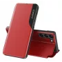 Eco Samsung Galaxy S23+ su Flip Stand Leather View dėklu, raudona