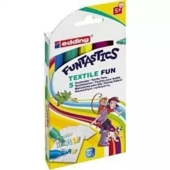 Edding e-17 plonas rašiklis, rinkinys - 0,5 mm pluošto antgalis, įvairių spalvų (mėlyna, ruda, žalia, violetinė, geltona), vandeniniai rašalai, 5 rašikliai 4-17-5