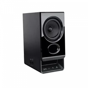 Edifier R20BT kompaktiški Bluetooth 2.0 garsiakalbiai su aplinkos šviesa, juodi