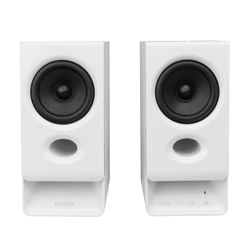 Edifier R20BT kompaktiniai Bluetooth 2.0 garsiakalbiai su aplinkos šviesa, balti
