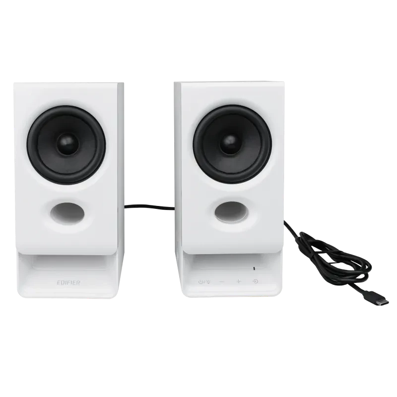 Edifier R20BT kompaktiniai Bluetooth 2.0 garsiakalbiai su aplinkos šviesa, balti