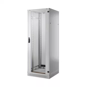 EFB 19 colių tinklo spinta PRO 42U, 800x1000 mm, RAL7035, 4 ventiliatorių stogo modulis, maitinimo blokas ir cokolis