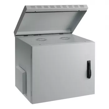 EFB 19 colių sieninis spintos korpusas IP55 12U stiklinės durys 600 mm RAL7035