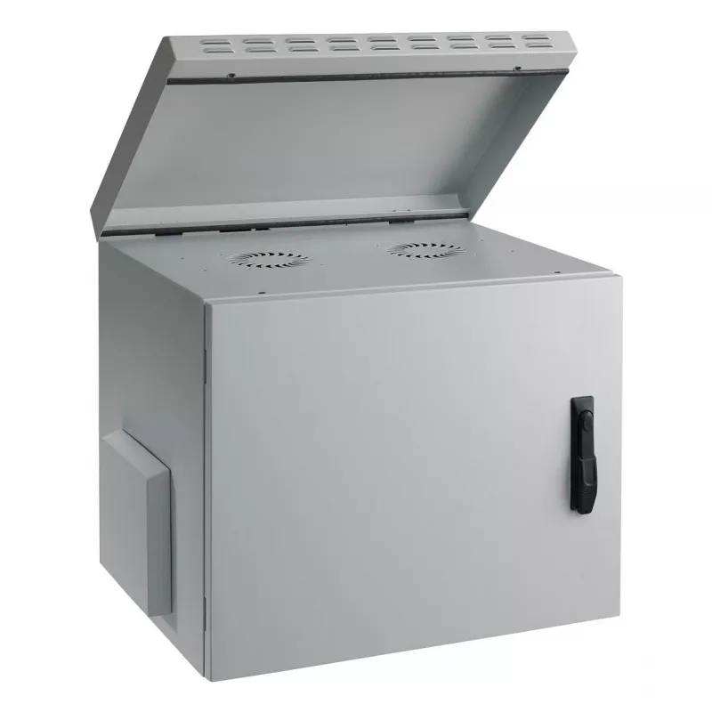 EFB 19 colių sieninis spintos korpusas IP55 12U stiklinės durys 600 mm RAL7035
