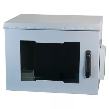 EFB 19 colių sieninis spintos korpusas IP55 12U stiklinės durys 600 mm RAL7035